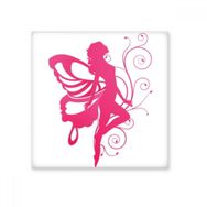 Dıythinker Kelebek Pembe Kanatlı Güzel Melek Seramik 10x10 cm Seramik Karo