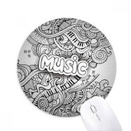 Dıythinker Keman Rock Müzik Sarma Boyama Baskılı Yuvarlak Kaymaz Kauçuk Mouse Pad