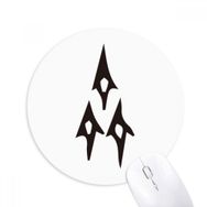 Dıythinker Kemik Yazısı Çin Soyadı Karakteri Qi Baskılı Yuvarlak Kaymaz Kauçuk Mouse Pad