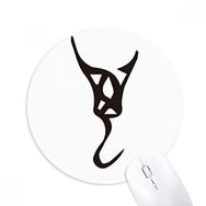 Dıythinker Kemik Yazısı Çin Soyadı Karakteri Wan Baskılı Yuvarlak Kaymaz Kauçuk Mouse Pad
