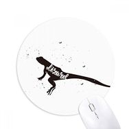 Dıythinker Kertenkele Siyah ve Beyaz Hayvan Baskılı Yuvarlak Kaymaz Kauçuk Mouse Pad