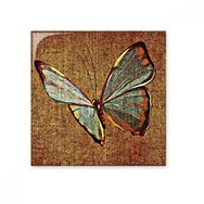 Dıythinker Keten kelebek geleneksel tasarım nakış 10x10 cm Seramik Karo