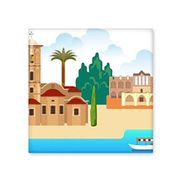 Dıythinker Kıbrıs Ulusal Simgesi Yapı 20x20 cm Seramik Karo