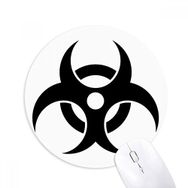 Dıythinker Kimyasal Toksik Radyasyon Zararlı Desen Baskılı Yuvarlak Kaymaz Kauçuk Mouse Pad