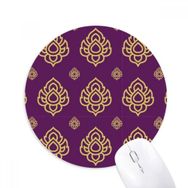 Dıythinker Kingdom Altın Mor Sanat İllüstrasyonu Baskılı Yuvarlak Kaymaz Kauçuk Mouse Pad