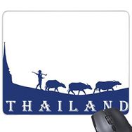 Dıythinker Kingdom Of Tayland Geleneksel Gümrük Kültürü Kültivasyonu Tapınak Ağaçlar İnek Sanatı İllüstrasyon Baskılı Dikdörtgen Kaymaz Kauçuk Mouse Pad