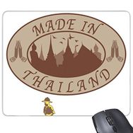 Dıythinker Kingdom Of Thailand Thai Geleneksel Gümrük Kültürü Tayland'da Üretildi Mürettebat Köyü Sanat İllüstrasyonu Baskılı Dikdörtgen Kaymaz Kauçuk Mouse Pad