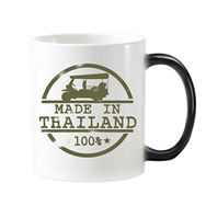 Dıythinker Kingdom Of Thailand Thai Geleneksel Gümrük Tayland'da Yapılır Traktör Sanat İllüstrasyonu Değiştiren Isıya Duyarlı Renk Değiştiren Kupa