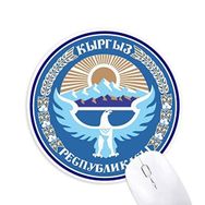 Dıythinker Kırgızistan Asya Ulusal Amblem Baskılı Yuvarlak Kaymaz Kauçuk Mouse Pad
