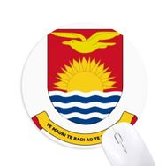 Dıythinker Kiribati Okyanusya Ulusal Amblem Baskılı Yuvarlak Kaymaz Kauçuk Mouse Pad