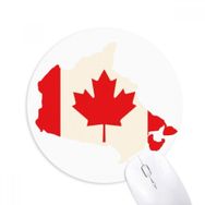 Dıythinker Kırmızı Akçaağaç Yaprağı Sembolü Kanada Ülke Bayrağı Baskılı Yuvarlak Kaymaz Kauçuk Mouse Pad