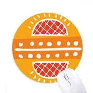 Dıythinker Kırmızı Ananas Meksika Totemler Antik Medeniyet Baskılı Yuvarlak Kaymaz Kauçuk Mouse Pad
