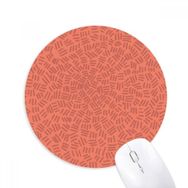 Dıythinker Kırmızı Arka Plan Desenleri Kısa Çizgili Baskılı Yuvarlak Kaymaz Kauçuk Mouse Pad
