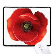 Dıythinker Kırmızı Çiçek Boyama Büyük Mısır Haşhaş Kaymaz Mousepad Oyunu Ofis Siyah Titched Kenarları Hediye