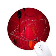 Dıythinker Kırmızı Çiçekler Soyut Sanat Resim Mısır Gelincik Baskılı Yuvarlak Kaymaz Kauçuk Mouse Pad