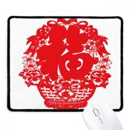 Dıythinker Kırmızı Çin Feneri Geleneksel Desen Kaymaz Siyah Başlıklı Kenarlar Mouse Pad