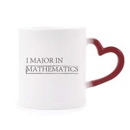 Dıythinker Kırmızı Çok Renkli Alıntısı I Major In Matematik Isıya Duyarlı Kalp Kupa