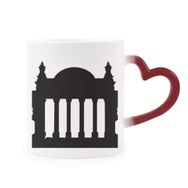 Dıythinker Kırmızı Çok Renkli Almanya Berlin Reichstag Kent Simgesi Isıya Duyarlı Kalp Kupası