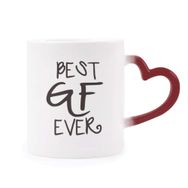 Dıythinker Kırmızı Çok Renkli Best Bf Ever Sevgililer Günü Aşk Isıya Duyarlı Kalp Kupa