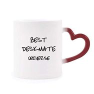 Dıythinker Kırmızı Çok Renkli Best Deskmate Universe Mezuniyet Sezonu Isıya Duyarlı Kalp Kupası