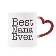 Dıythinker Kırmızı Çok Renkli Best Ever İngilizce Harfler Mevcut Desen Isıya Duyarlı Kalp Kupası