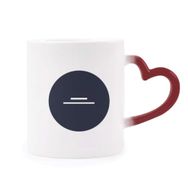Dıythinker Kırmızı Çok Renkli Beyaz Müzik Yarım Dinlenme Notu Siyah Isıya Duyarlı Kalp Kupası