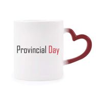 Dıythinker Kırmızı Çok Renkli Canada Celebrate Provincial Day Şekil Isıya Duyarlı Kalp Kupası