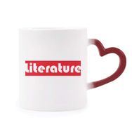 Dıythinker Kırmızı Çok Renkli Course And Major Literature Kırmızı Şekil Isıya Duyarlı Kalp Kupası