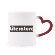 Dıythinker Kırmızı Çok Renkli Course And Major Literature Siyah Isıya Duyarlı Kalp Kupası