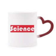 Dıythinker Kırmızı Çok Renkli Course And Major Science Kırmızı Şekil Isıya Duyarlı Kalp Kupası