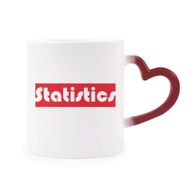 Dıythinker Kırmızı Çok Renkli Course And Major Statistics Kırmızı Şekil Isıya Duyarlı Kalp Kupası
