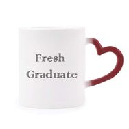 Dıythinker Kırmızı Çok Renkli Fresh Graduate From The University Morphing Isıya Duyarlı Kalp Kupası