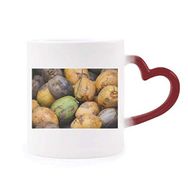 Dıythinker Kırmızı Çok Renkli Fresh Papaya Resim Doğa Fotoğraf Isıya Duyarlı Kalp Kupası
