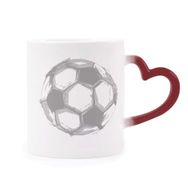 Dıythinker Kırmızı Çok Renkli Futbol Futbol Sporları Yeşil Şekil Isıya Duyarlı Kalp Kupası