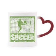 Dıythinker Kırmızı Çok Renkli Futbol Oyuncusu Puanları Gol Futbol Şekil Isıya Duyarlı Kalp Kupası