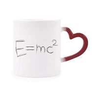 Dıythinker Kırmızı Çok Renkli Görelilik Fiziksel Bilim Formula Calculus Şekil Isıya Duyarlı Kalp Kupa