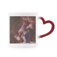 Dıythinker Kırmızı Çok Renkli Islak Rouge Güzellik Xjj Yağlı Boya Isıya Duyarlı Kalp Kupası
