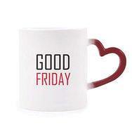 Dıythinker Kırmızı Çok Renkli Kutlama Good Friday Kanada Blessing Şekil Isıya Duyarlı Kalp Kupa