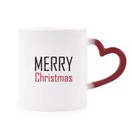 Dıythinker Kırmızı Çok Renkli Noel Festivali Kutlayın Tatil Şekil Isıya Duyarlı Kalp Kupası
