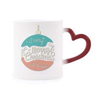Dıythinker Kırmızı Çok Renkli Noel Renkli Çelenk Soyut İllüstrasyon Isıya Duyarlı Kalp Kupası
