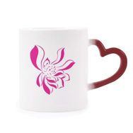 Dıythinker Kırmızı Çok Renkli Pembe Lotus Yaprağı Lotus Çiçek Bitki Şekil Isıya Duyarlı Kalp Kupası