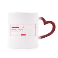 Dıythinker Kırmızı Çok Renkli Programcısı Aşkınızı İndirin Şekil Isıya Duyarlı Kalp Kupası