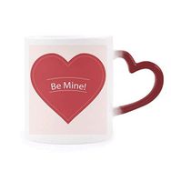 Dıythinker Kırmızı Çok Renkli Sevgililer Günü Beyaz Be Mine Morphing Isıya Duyarlı Kalp Kupa