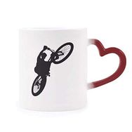 Dıythinker Kırmızı Çok Renkli Sports Ride Jumping Bisiklet Oyuncu Morphing Isıya Duyarlı Kalp Kupası