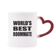 Dıythinker Kırmızı Çok Renkli World's Best Roommate Mezuniyet Sezonu Isıya Duyarlı Kalp Kupası