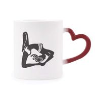 Dıythinker Kırmızı Çok Renkli Yoga Kız Streç Sağlıklı Spor Şekil Isıya Duyarlı Kalp Kupası