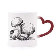 Dıythinker Kırmızı Çok Renkli Yummy Creature Swamm Illustration Morphing Mug Isıya Duyarlı Kalp Kupası