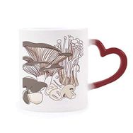 Dıythinker Kırmızı Çok Renkli Yummy Home Yemekleri Swamm İllüstrasyon Isıya Duyarlı Kalp Kupası