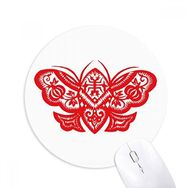 Dıythinker Kırmızı Geleneksel Çin Kağıt Kesme Baskılı Yuvarlak Kaymaz Kauçuk Mouse Pad