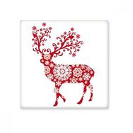 Dıythinker Kırmızı Kar Tanesi Geyik 15x15 cm Seramik Karo